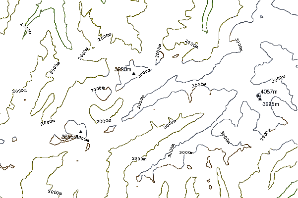 Mountain peaks around Petersgrat