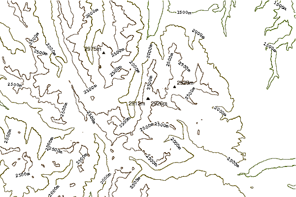 Mountain peaks around Petes Point