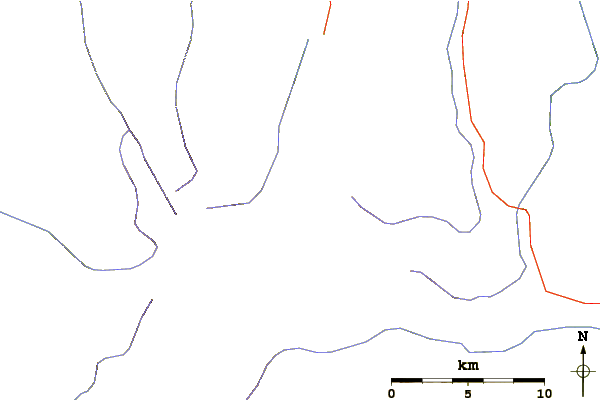 Roads and rivers around Petes Point