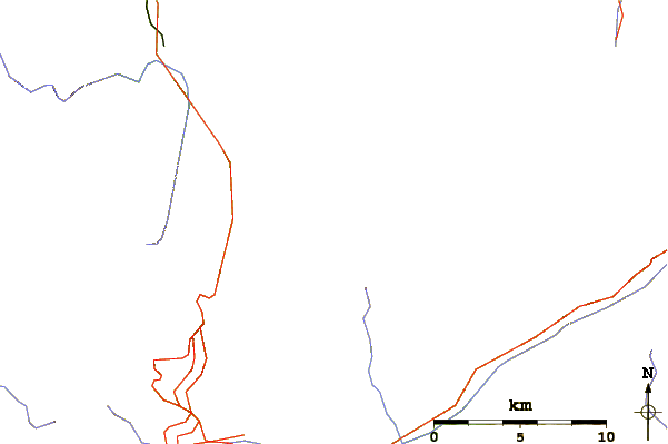 Roads and rivers around Petite Aiguille