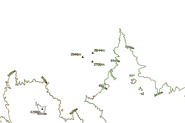 Mountain peaks around Petkash Peak