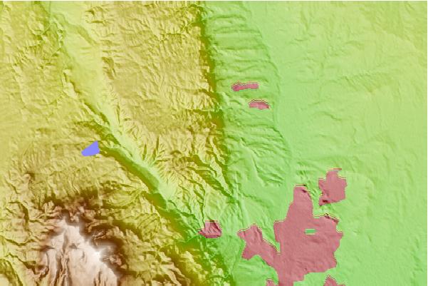 Surf breaks located close to Petkash Peak