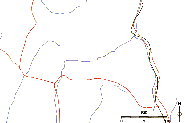 Roads and rivers around Petrechema