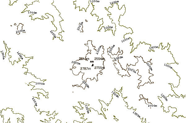 Mountain peaks around Peuet Sague