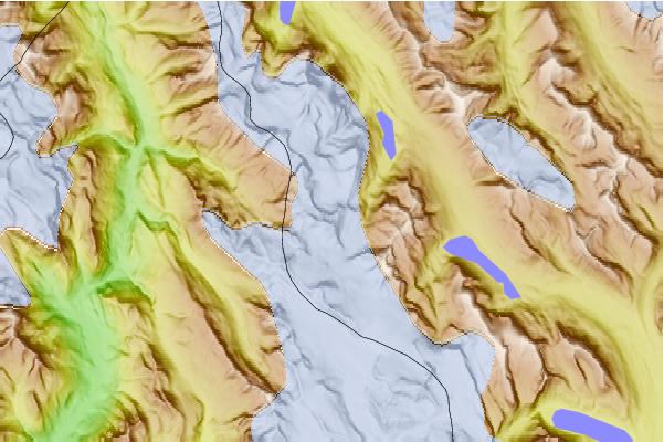 Surf breaks located close to Peyto Peak