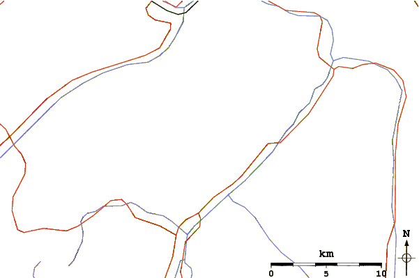 Roads and rivers around Pezid