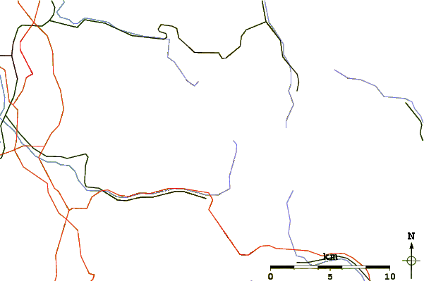 Roads and rivers around Pferdskopf