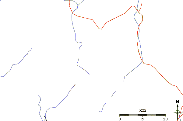 Roads and rivers around Phelps Mountain (New York)