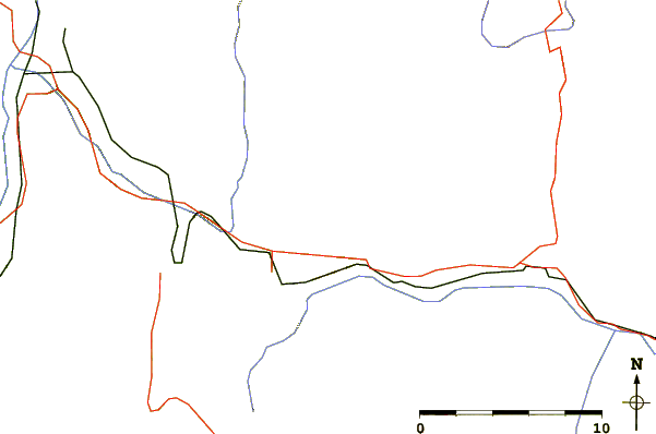 Roads and rivers around Phillipps Peak