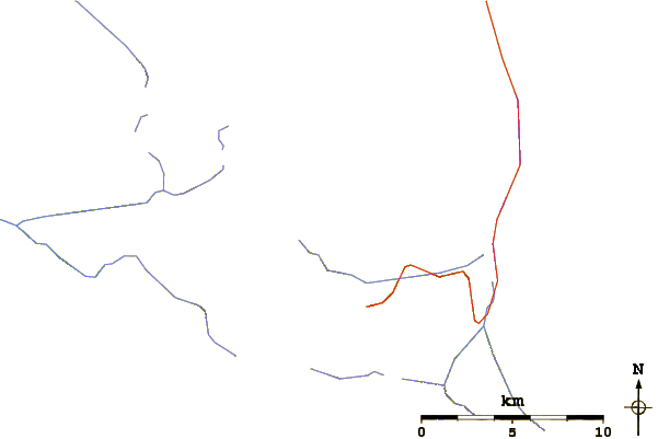 Roads and rivers around Phillips Ridge