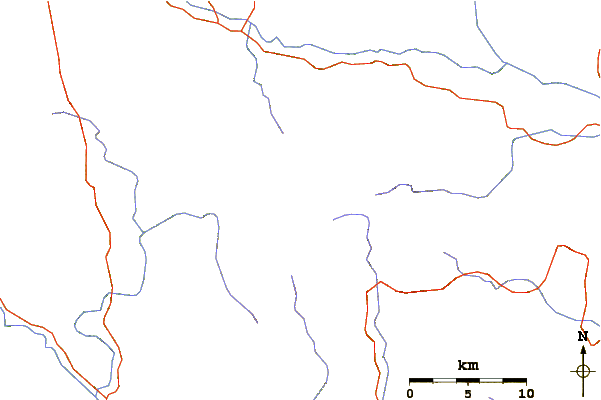 Roads and rivers around Phu Si Lung