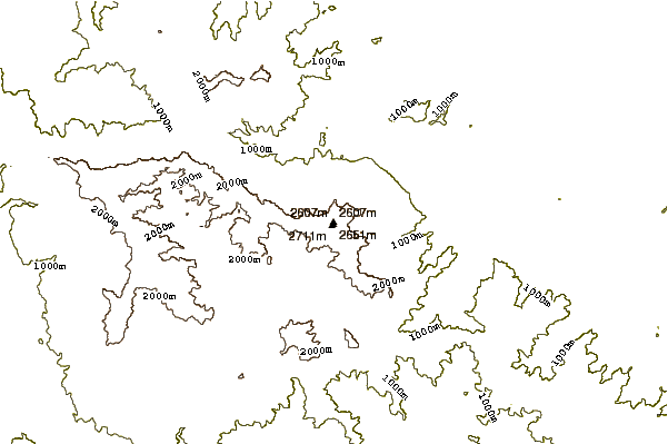 Mountain peaks around Phu Xai Lai Leng