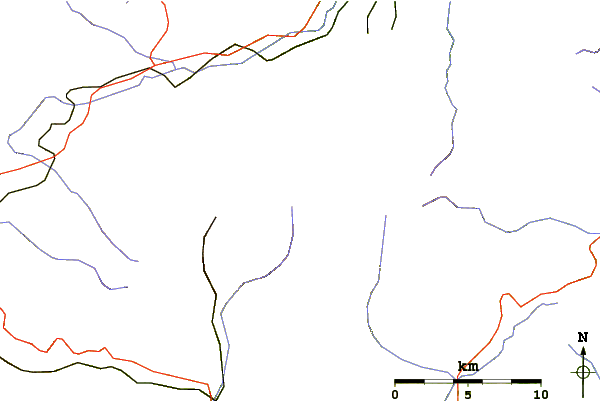 Roads and rivers around Pic Bastiments