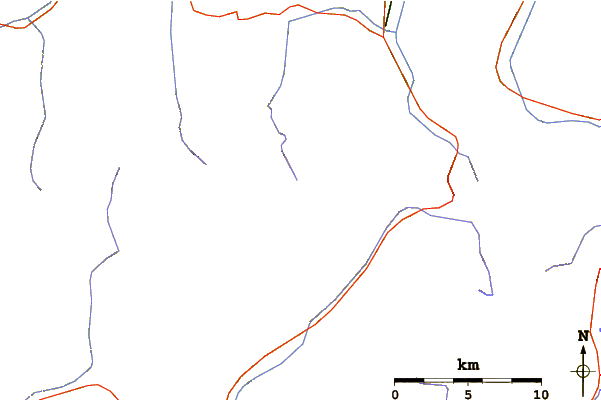 Roads and rivers around Pic De Perdiguere