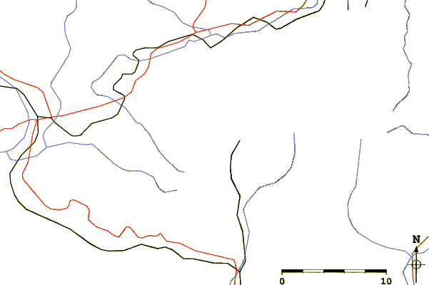 Roads and rivers around Pic de Finestrelles