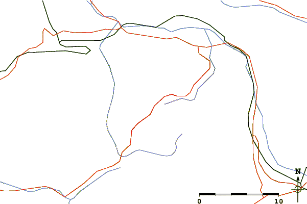 Roads and rivers around Pic de Jallouvre