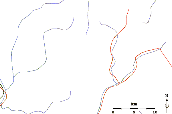 Roads and rivers around Pic del Port Vell