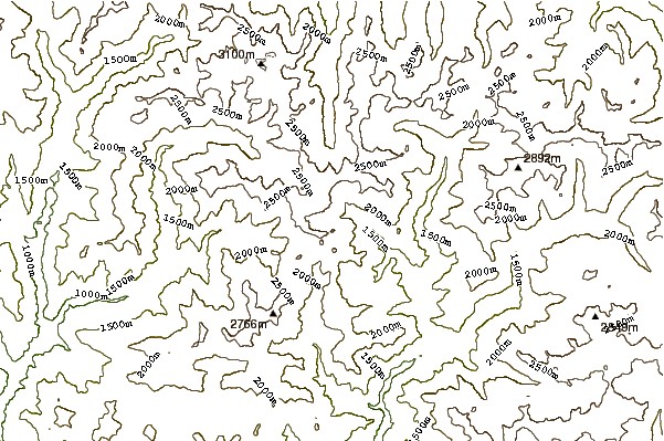 Mountain peaks around Pic dels Aspres