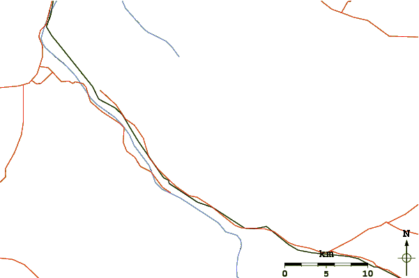 Roads and rivers around Picacho