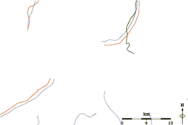 Roads and rivers around Picco Muzio