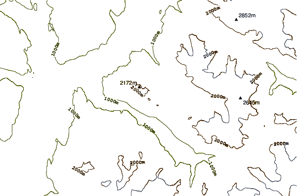 Mountain peaks around Piccolo Summit (Fitzsimmons Range)