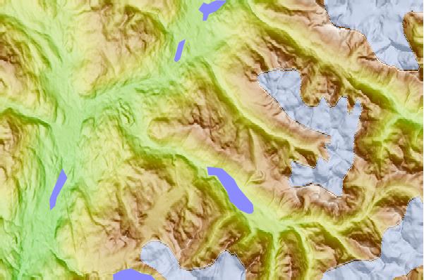 Surf breaks located close to Piccolo Summit (Fitzsimmons Range)