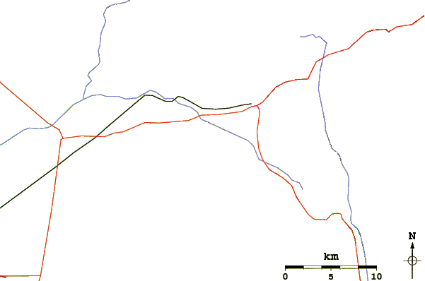 Roads and rivers around Picketpost Mountain