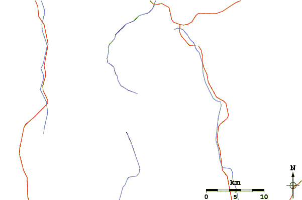 Roads and rivers around Pico Da Bandeira