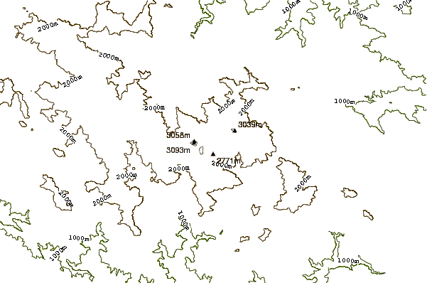 Mountain peaks around Pico Duarte