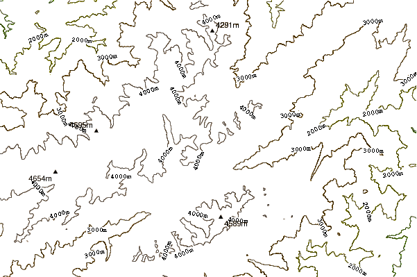 Mountain peaks around Pico El Águila