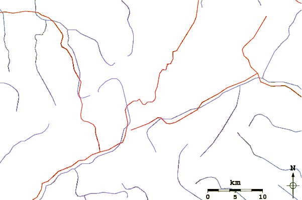 Roads and rivers around Pico El Águila