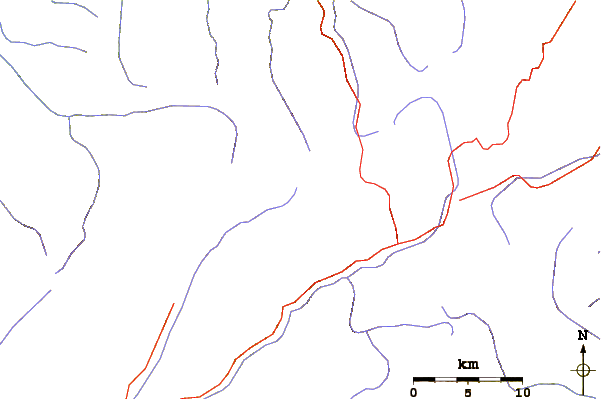 Roads and rivers around Pico Pan de Azúcar