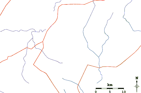 Roads and rivers around Pico Paraná