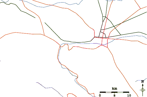 Roads and rivers around Pico Perico