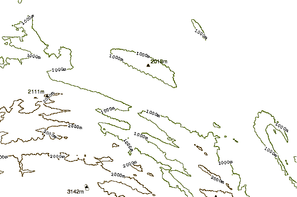 Mountain peaks around Pico Piñón