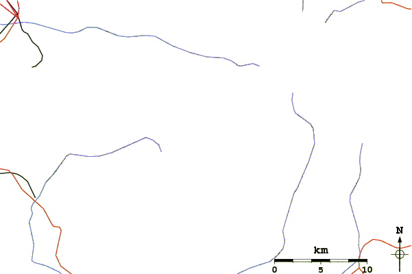 Roads and rivers around Pico Veleta