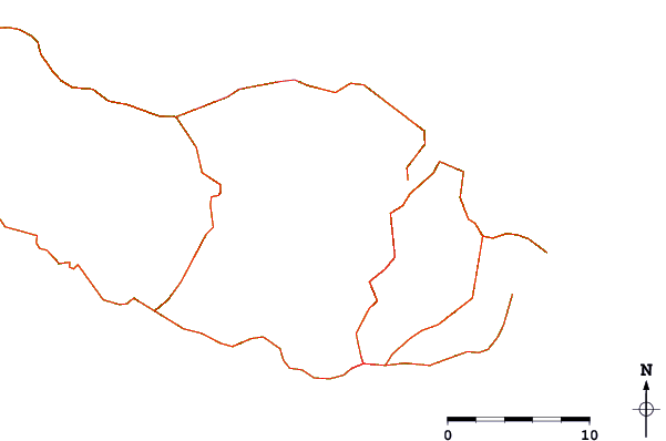 Roads and rivers around Pico do Arieiro