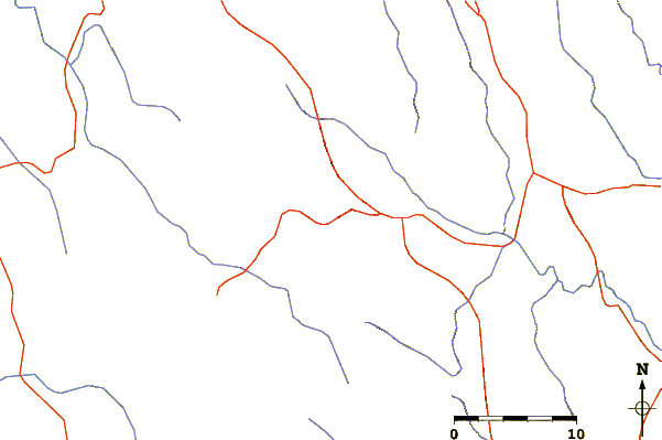 Roads and rivers around Pico do Barbado