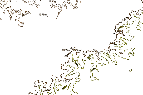 Mountain peaks around Pico do Monte Negro