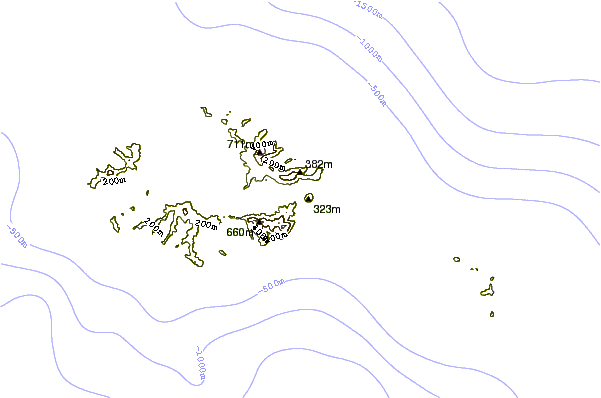 Mountain peaks around Pico do Vento