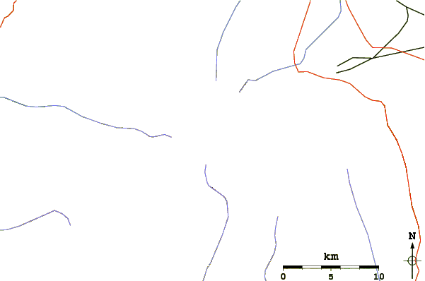 Roads and rivers around Picón de Jerez or Picón de Jeres