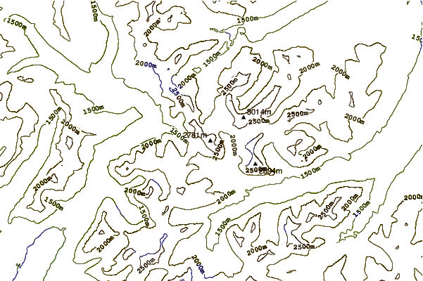 Mountain peaks around Piegan Mountain