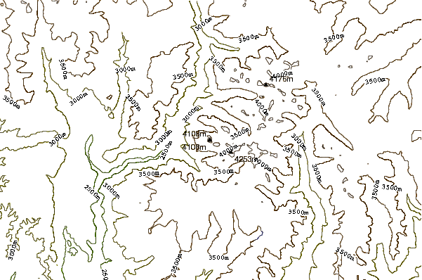 Mountain peaks around Pigeon Peak