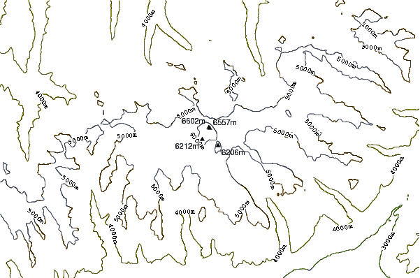 Mountain peaks around Pik Karl Marx