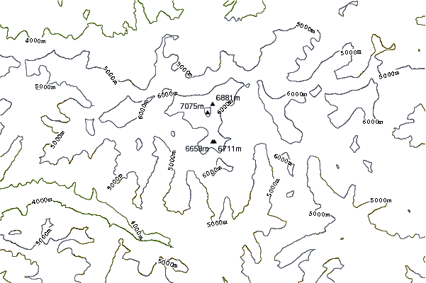 Mountain peaks around Pik Marshal Zhukov