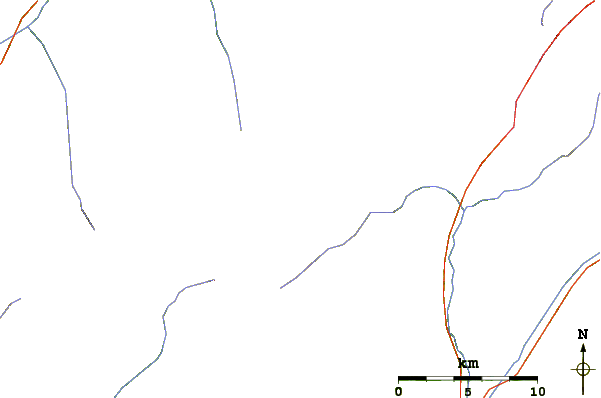 Roads and rivers around Pik Tandykul