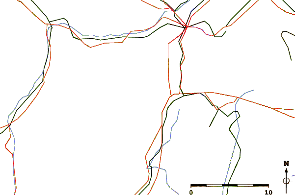 Roads and rivers around Pilatus (mountain)