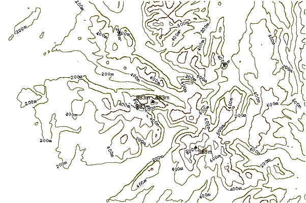 Mountain peaks around Pillar