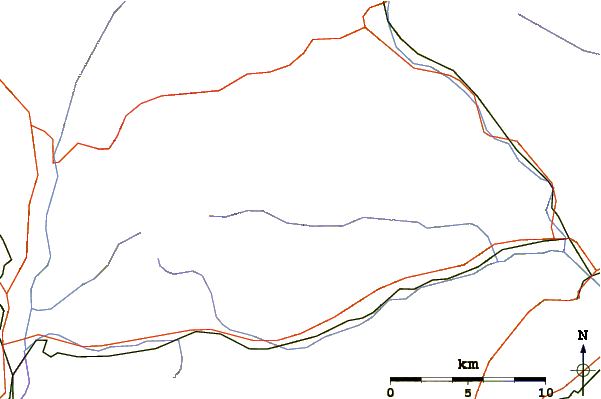 Roads and rivers around Pilone