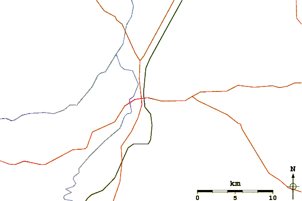 Roads and rivers around Pilot Butte